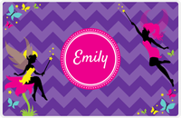 Thumbnail for Personalized Fairy Placemat IX - Purple Background - Chevron -  View