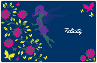 Thumbnail for Personalized Fairy Placemat X - Butterfly Fairy - Blue Background -  View