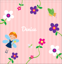 Thumbnail for Personalized Fairy Shower Curtain IV - Flower Fairy - Redhead Fairy - Decorate View