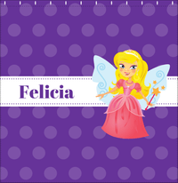 Thumbnail for Personalized Fairy Shower Curtain VI - Ribbon Nameplate - Blonde Fairy - Decorate View