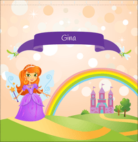 Thumbnail for Personalized Fairy Shower Curtain VII - Dragonfly Ribbon - Redhead Fairy - Decorate View