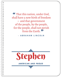 Thumbnail for Personalized Famous Quotes Notebook - Abraham Lincoln - Front View