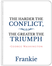 Thumbnail for Personalized Famous Quotes Notebook - George Washington - Front View