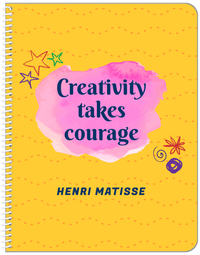 Thumbnail for Personalized Famous Quotes Notebook - Henri Matisse - Front View