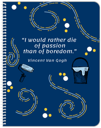 Thumbnail for Personalized Famous Quotes Notebook - Vincent Van Gogh - Front View
