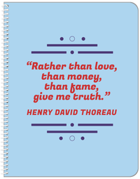 Thumbnail for Personalized Famous Quotes Notebook - Henry David Thoreau - Front View