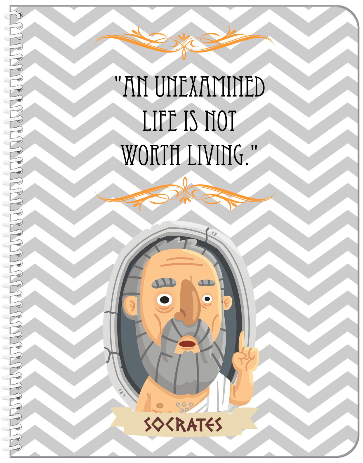 Famous Quotes Notebook - Socrates - Front View