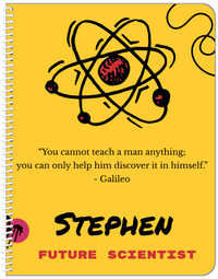 Thumbnail for Personalized Famous Quotes Notebook - Galileo - Front View