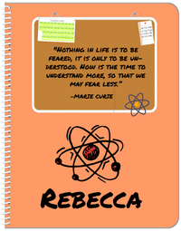 Thumbnail for Personalized Famous Quotes Notebook - Marie Curie - Front View