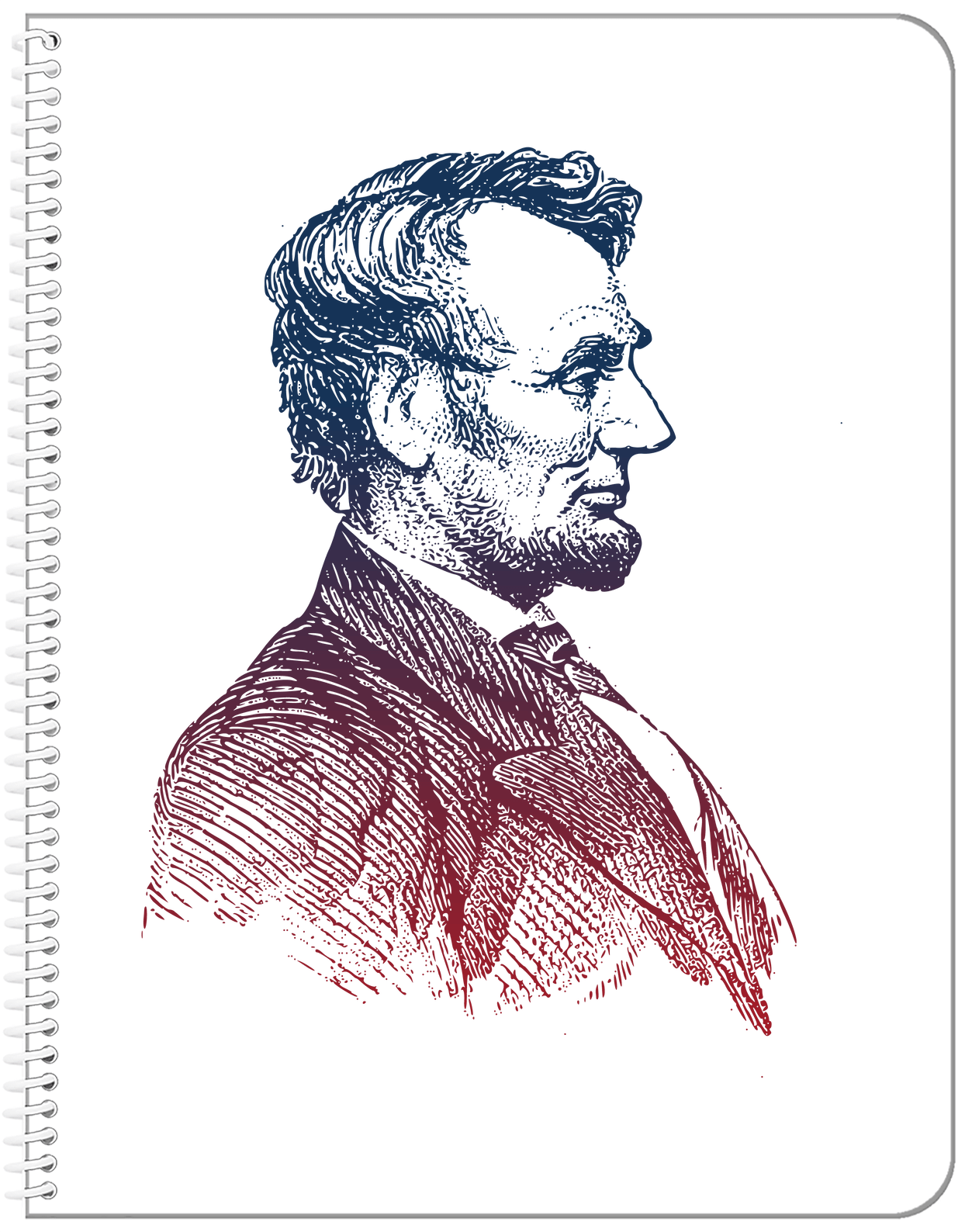 Famous Quotes Notebook - Abraham Lincoln - Front View