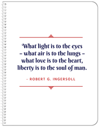 Thumbnail for Famous Quotes Notebook - Robert Ingersoll - Front View