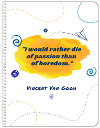 Thumbnail for Famous Quotes Notebook - Vincent Van Gogh - Front View