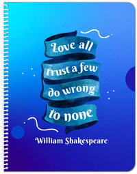 Thumbnail for Famous Quotes Notebook - William Shakespeare - Front View