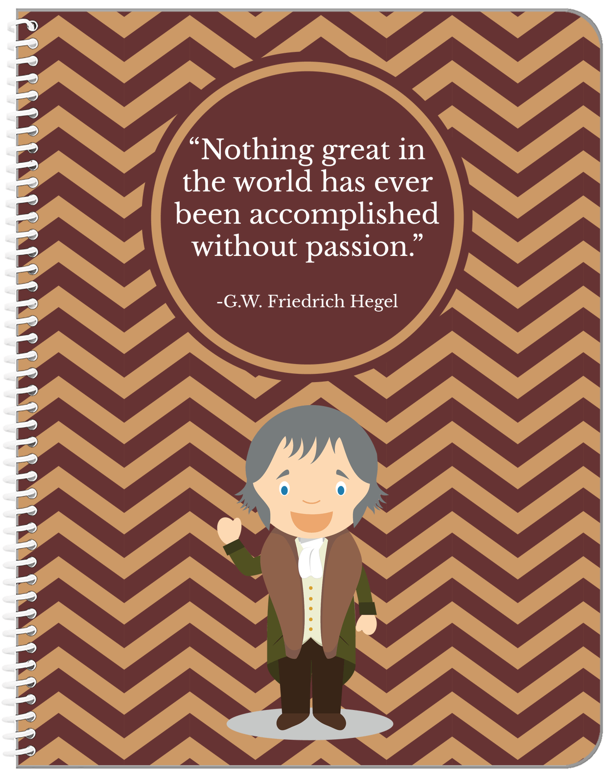 Famous Quotes Notebook - GW Friedrich Hegel - Front View