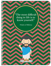 Thumbnail for Famous Quotes Notebook - Thales of Miletus - Front View