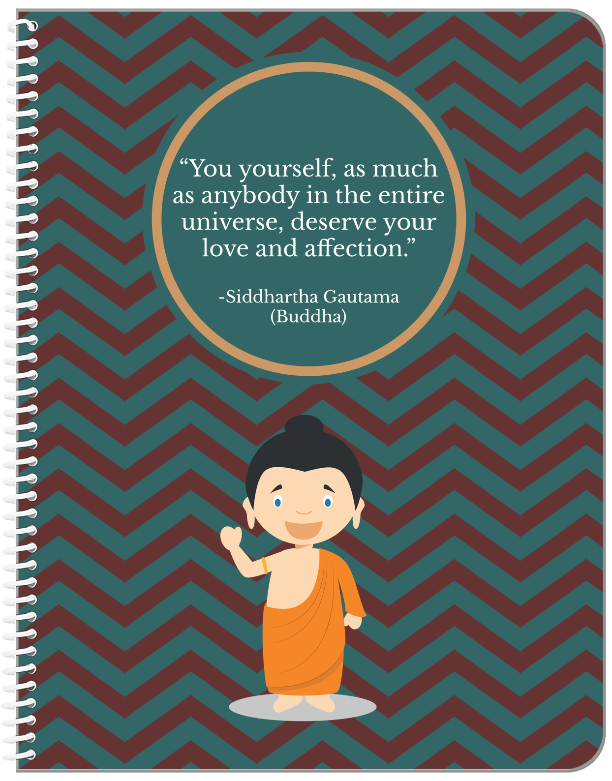 Famous Quotes Notebook - Buddha - Front View