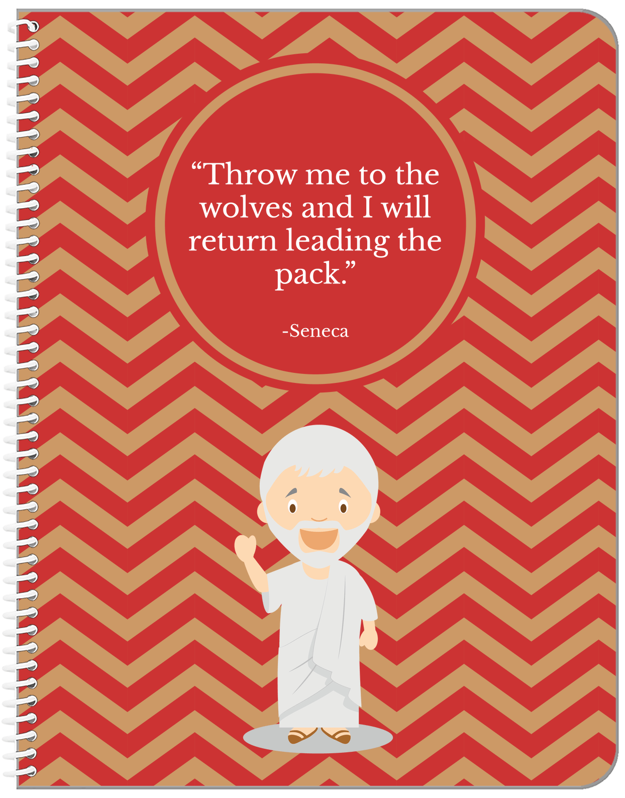 Famous Quotes Notebook - Seneca - Front View