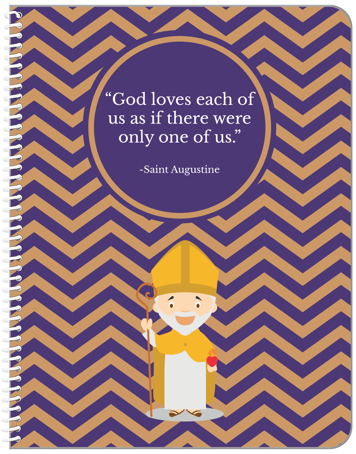 Famous Quotes Notebook - Saint Augustine - Front View