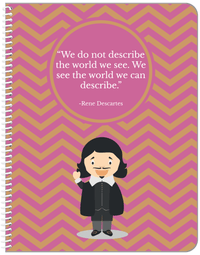 Thumbnail for Famous Quotes Notebook - Rene Descartes - Front View