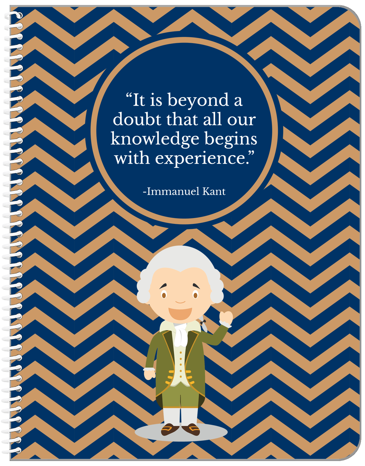 Famous Quotes Notebook - Immanuel Kant - Front View