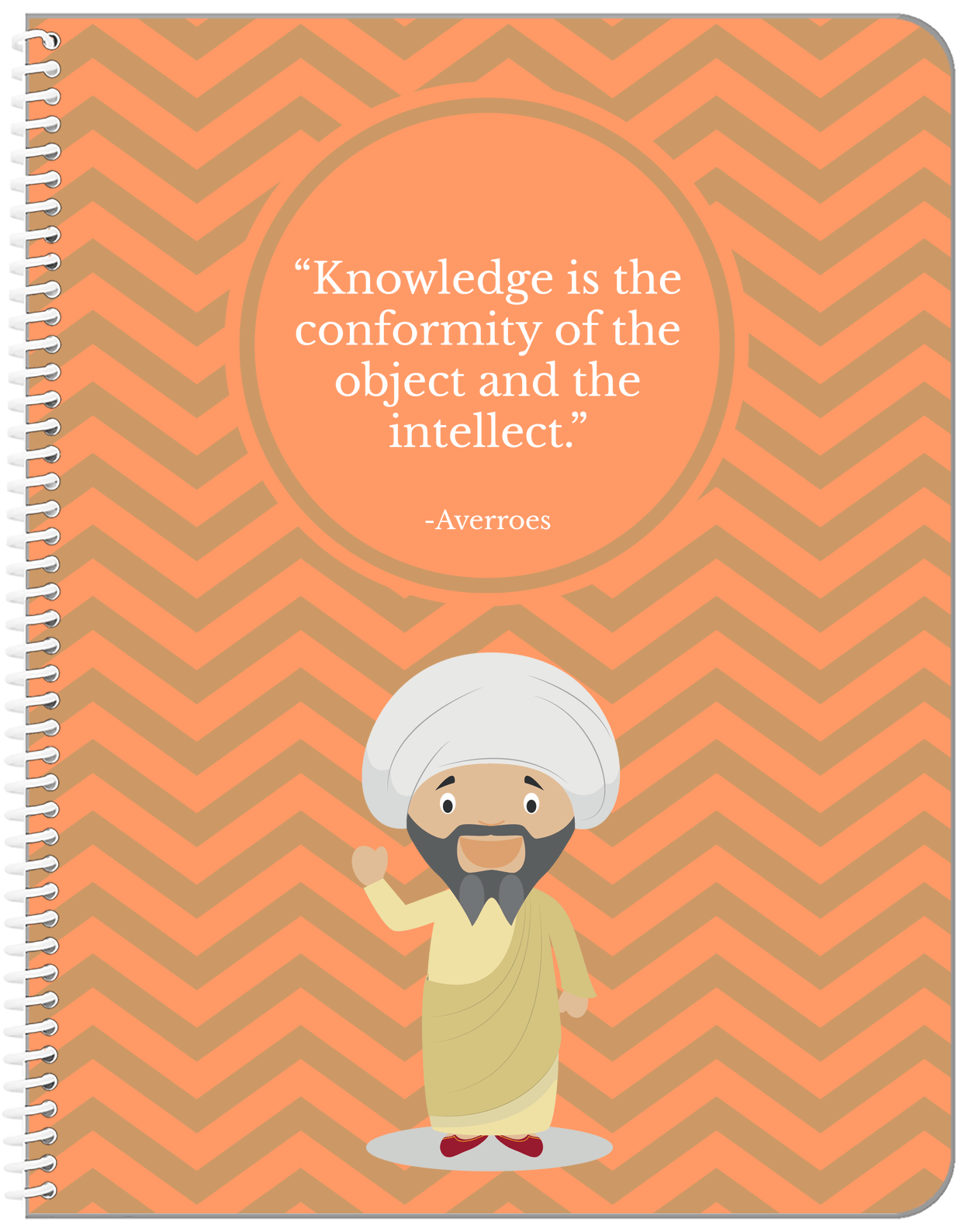 Famous Quotes Notebook - Averroes - Front View