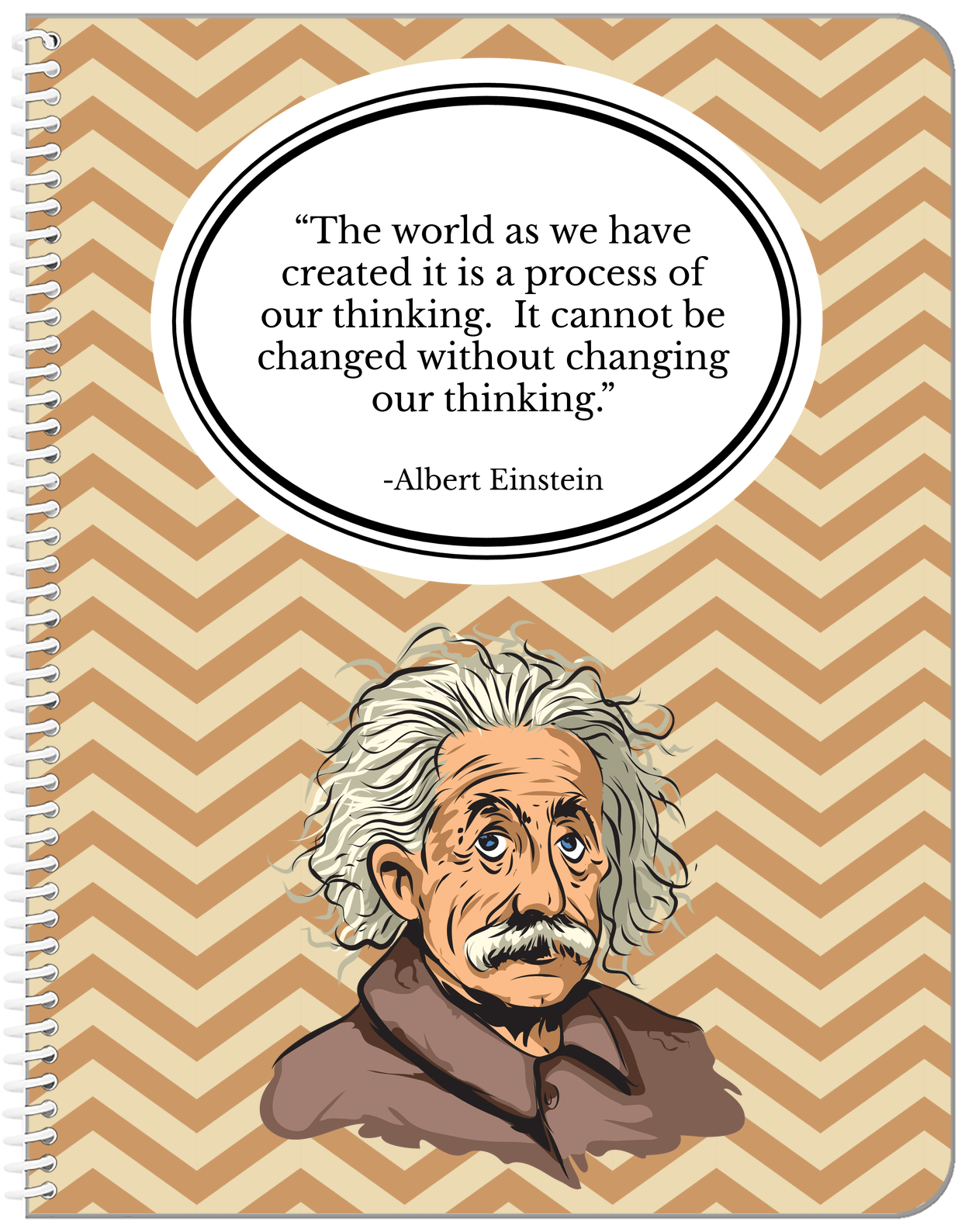 Famous Quotes Notebook - Albert Einstein - Front View