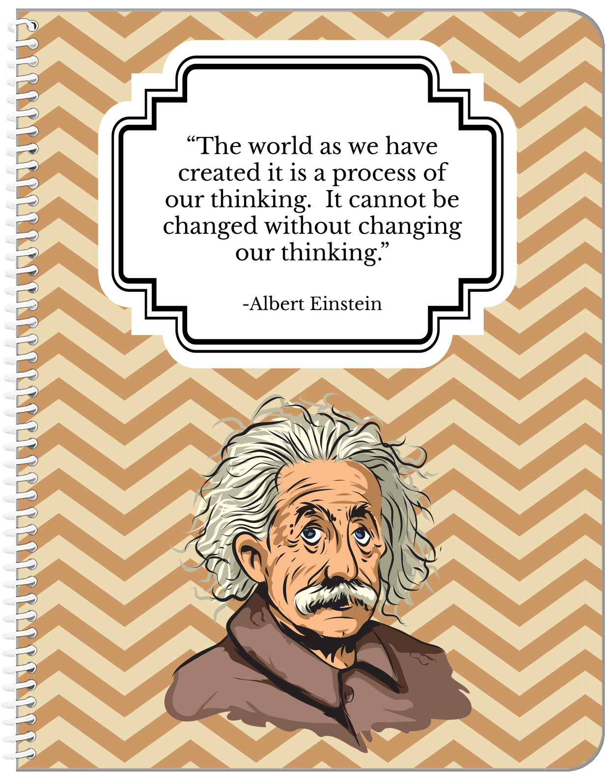 Famous Quotes Notebook - Albert Einstein - Front View