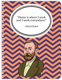 Thumbnail for Famous Quotes Notebook - Alfred Nobel - Front View