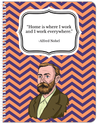 Thumbnail for Famous Quotes Notebook - Alfred Nobel - Front View