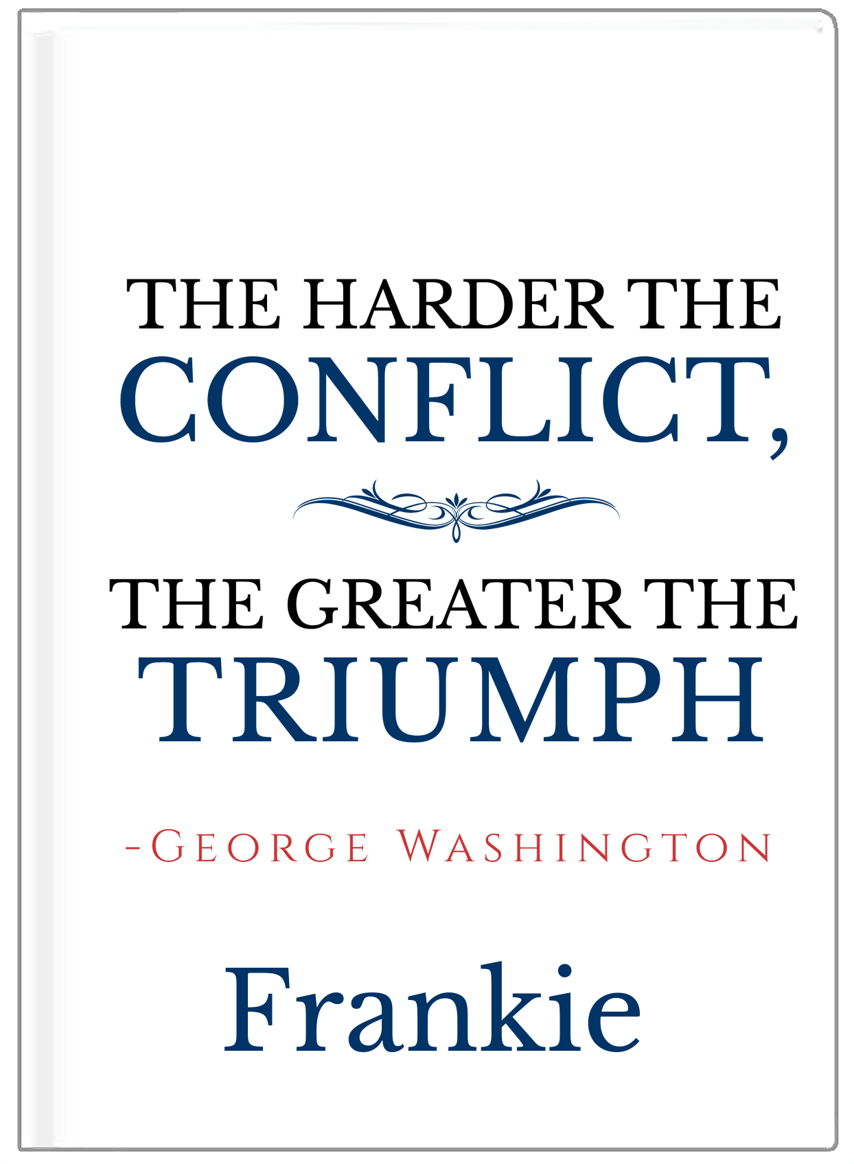 Personalized Famous Quotes Journal - George Washington - Front View