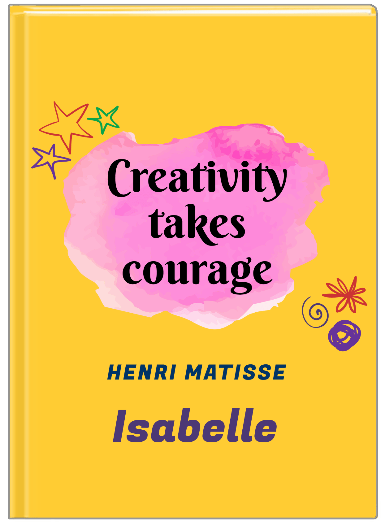 Personalized Famous Quotes Journal - Henri Matisse - Front View