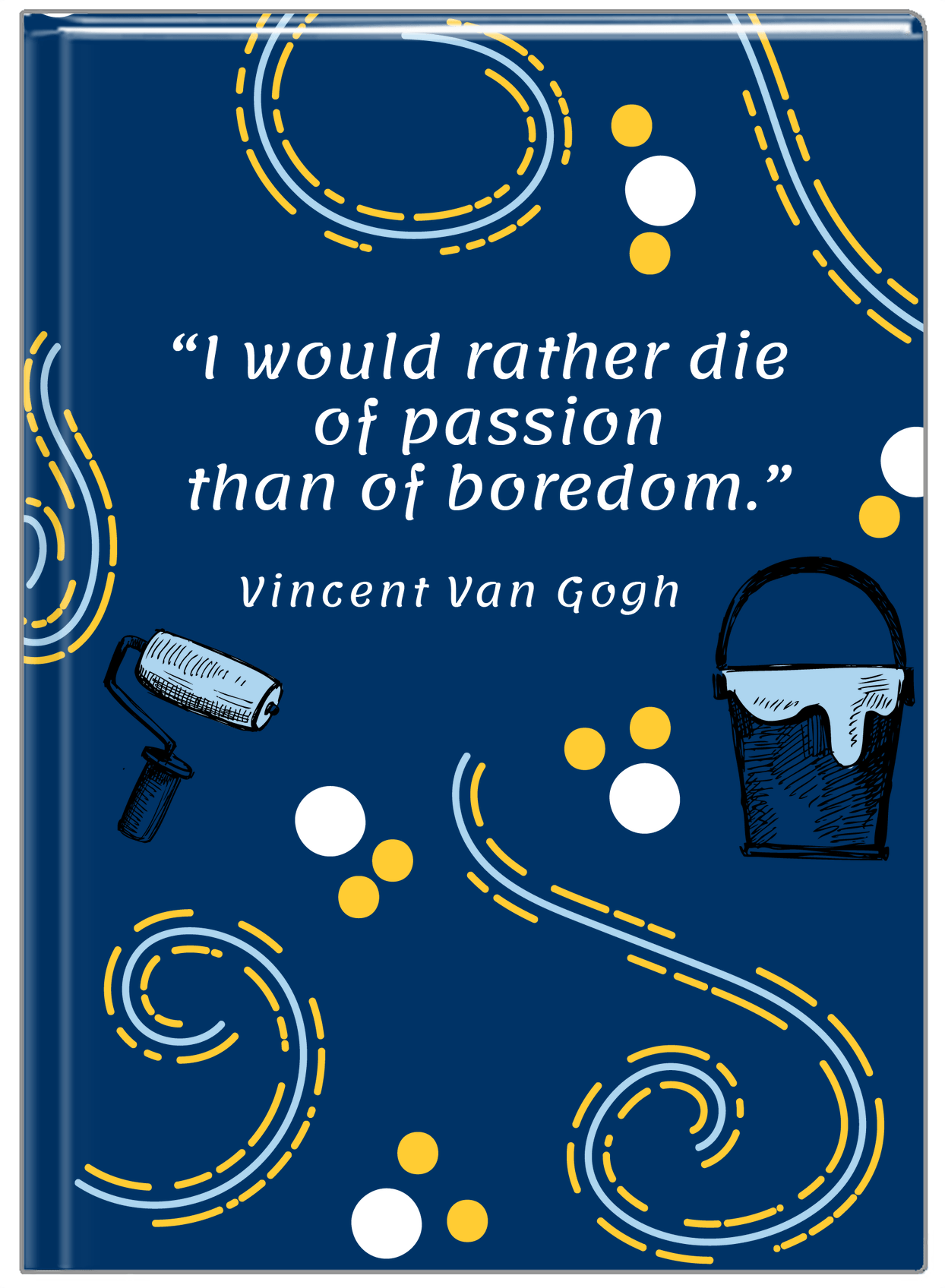 Personalized Famous Quotes Journal - Vincent Van Gogh - Front View
