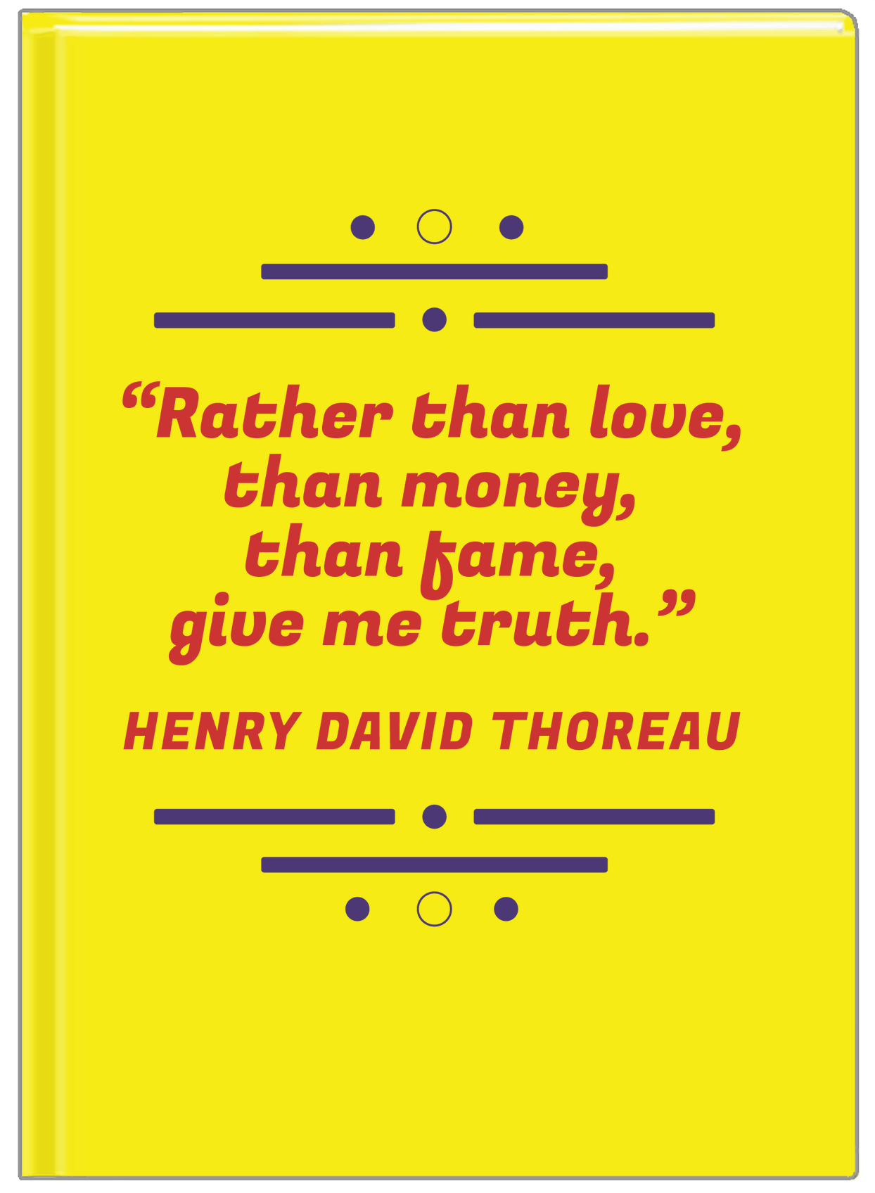 Personalized Famous Quotes Journal - Henry David Thoreau - Front View