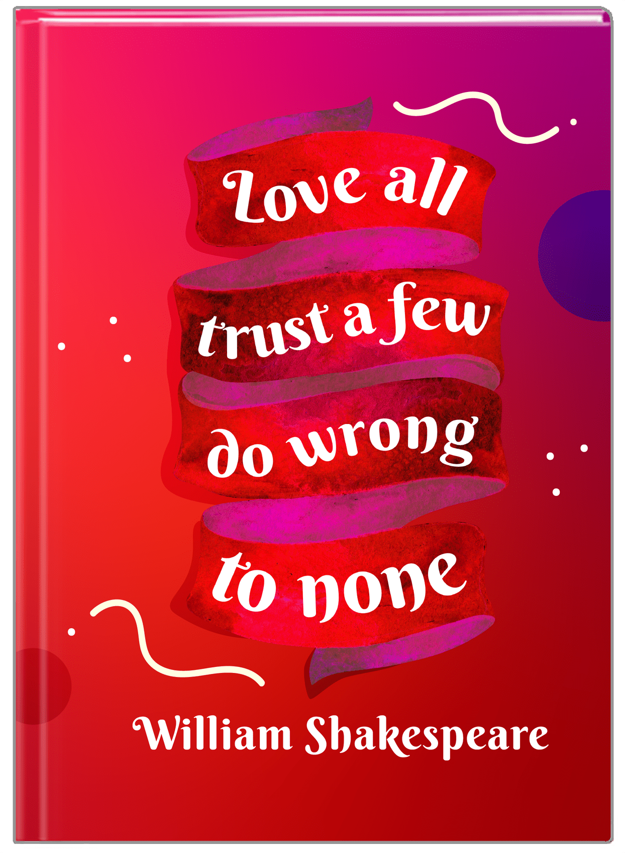 Famous Quotes Journal - William Shakespeare - Front View