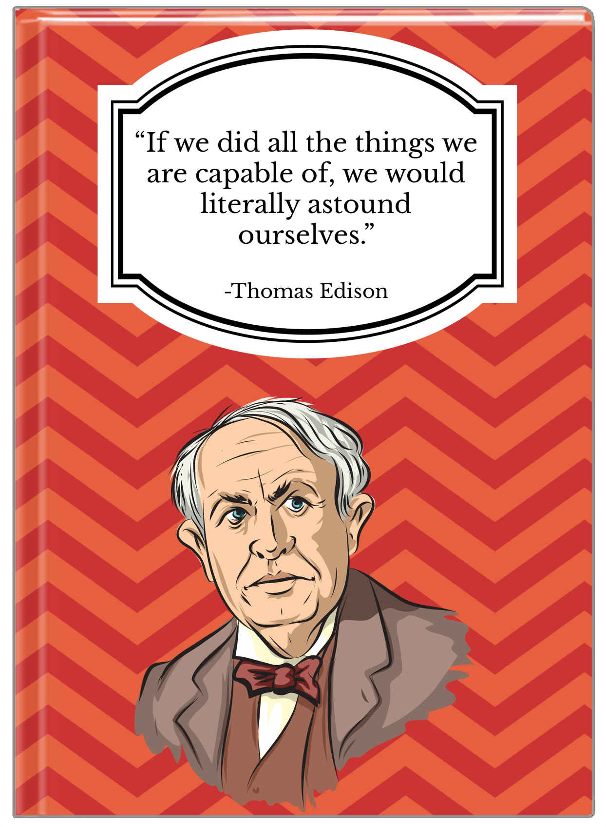 Famous Quotes Journal - Thomas Edison - Front View