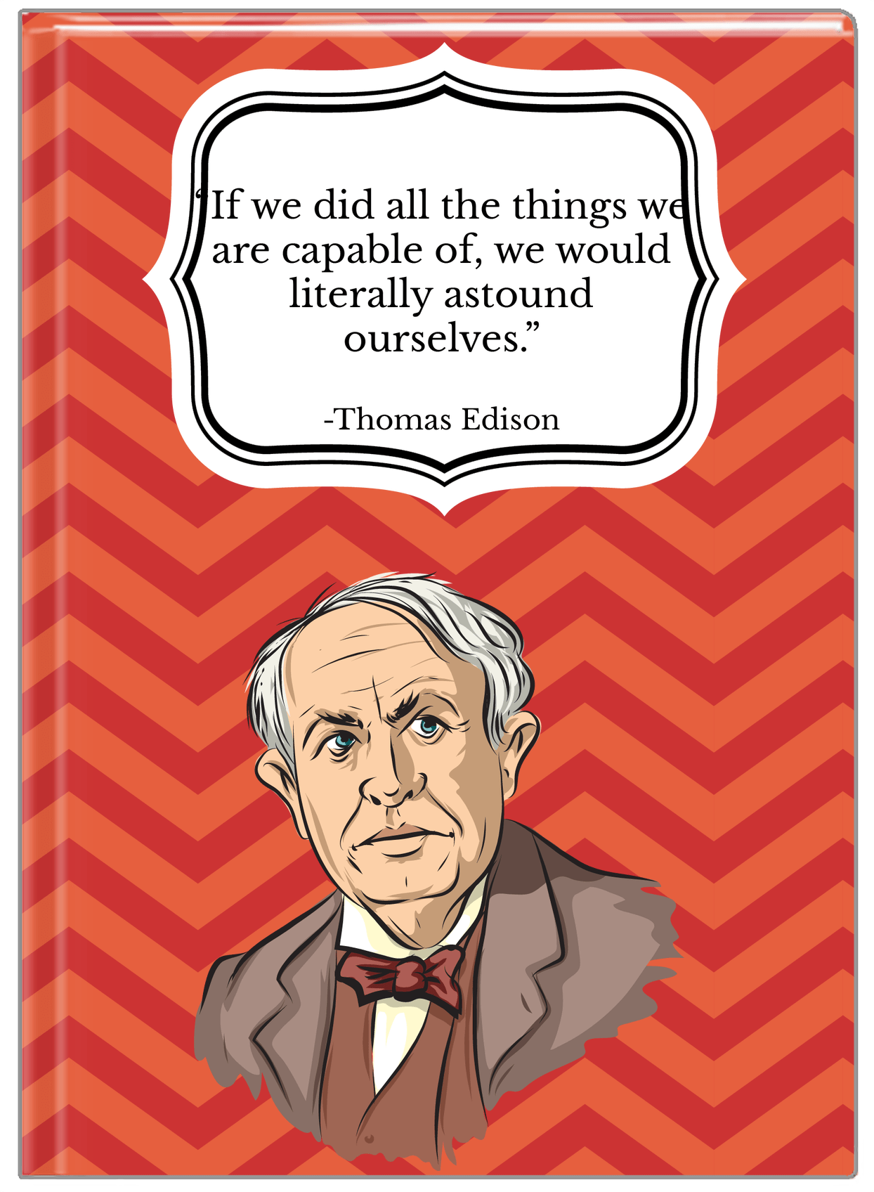 Famous Quotes Journal - Thomas Edison - Front View