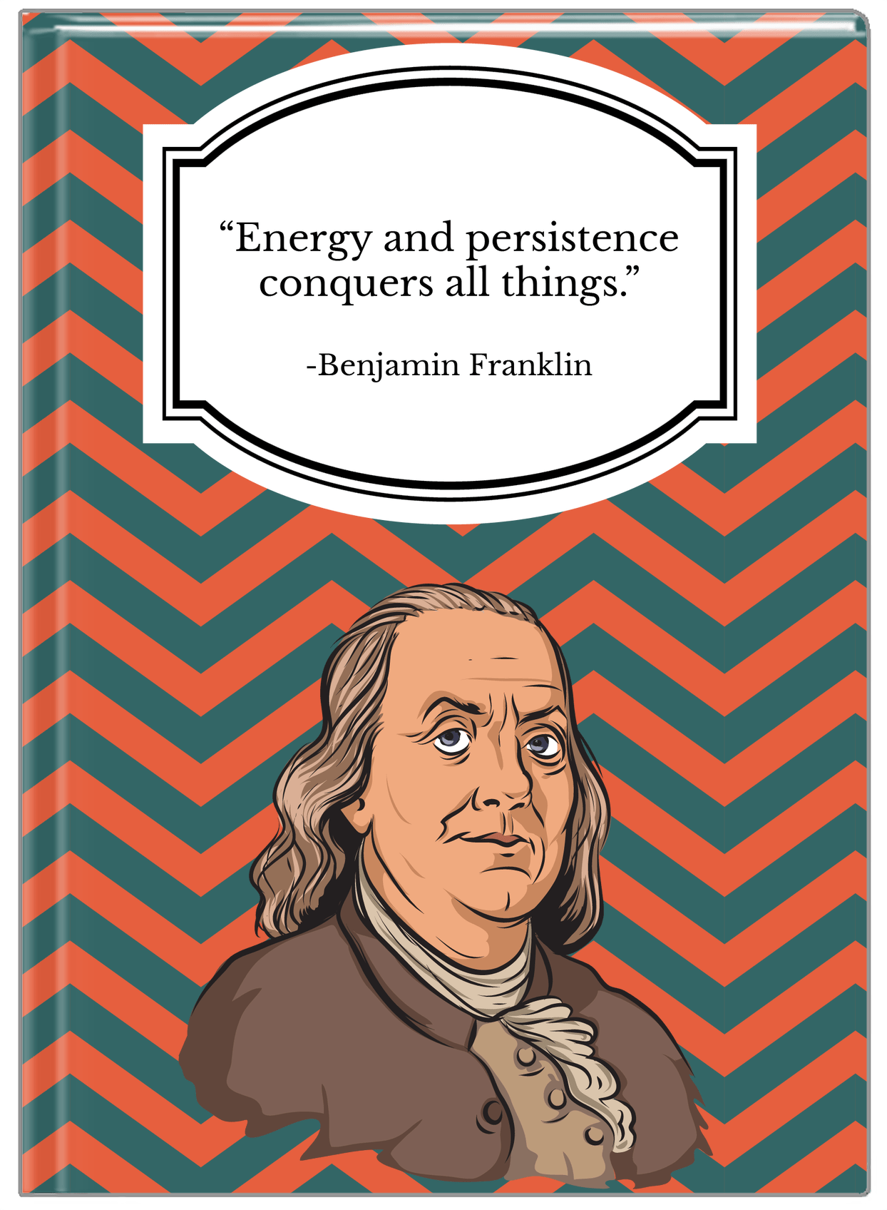 Famous Quotes Journal - Benjamin Franklin - Front View