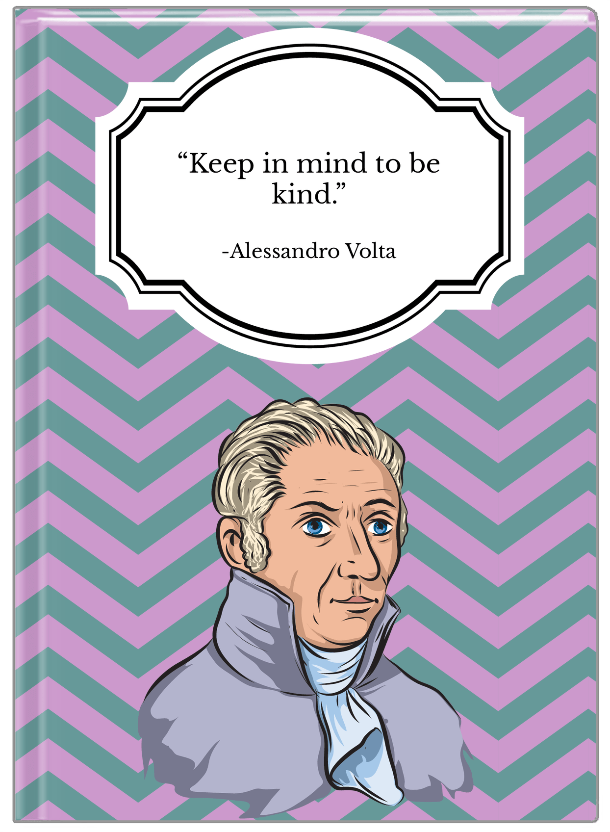 Famous Quotes Journal - Alessandro Volta - Front View