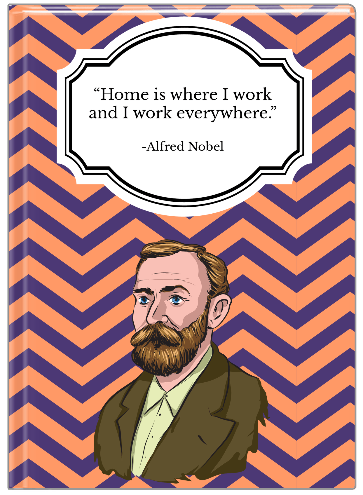 Famous Quotes Journal - Alfred Nobel - Front View
