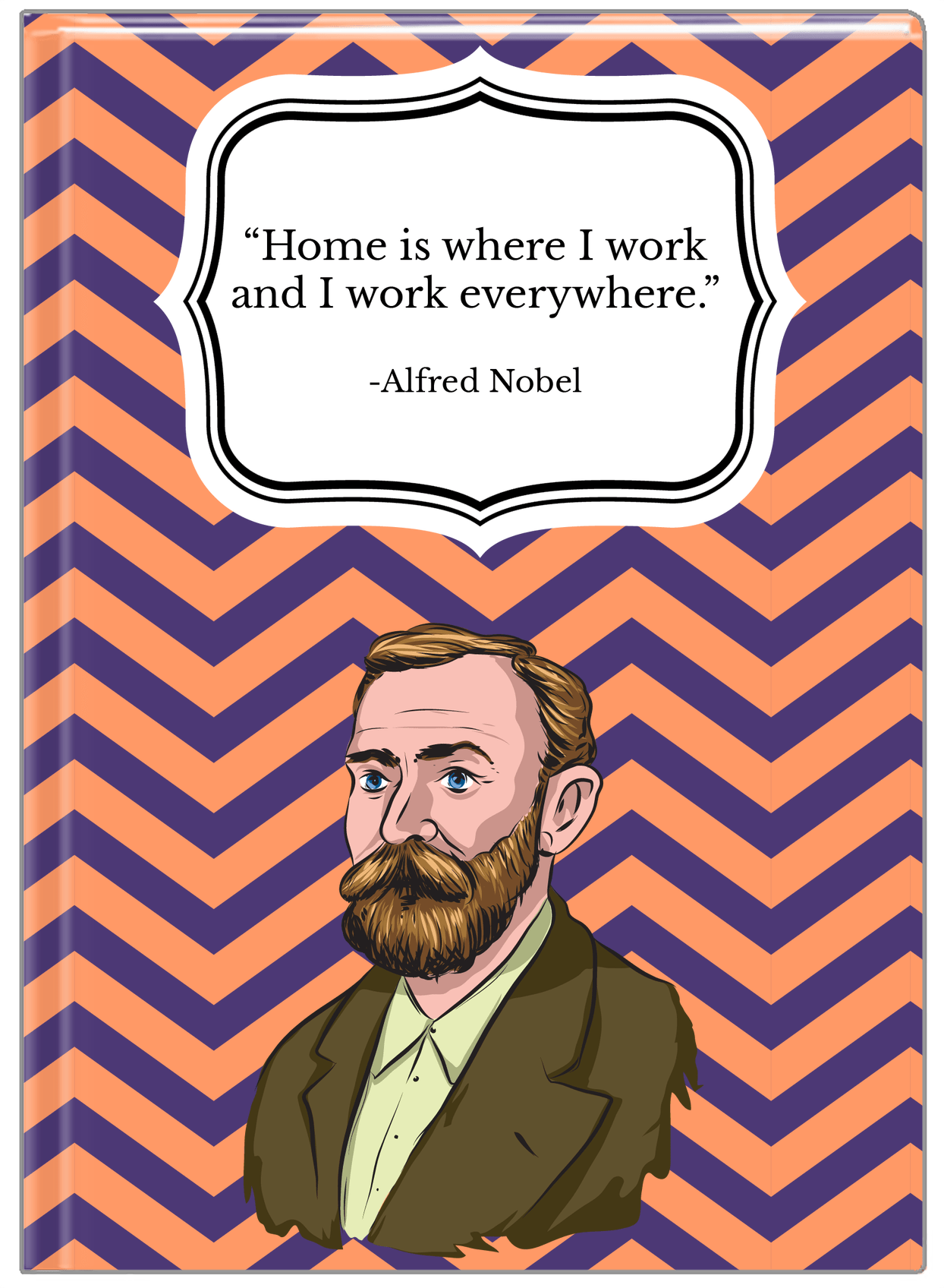 Famous Quotes Journal - Alfred Nobel - Front View
