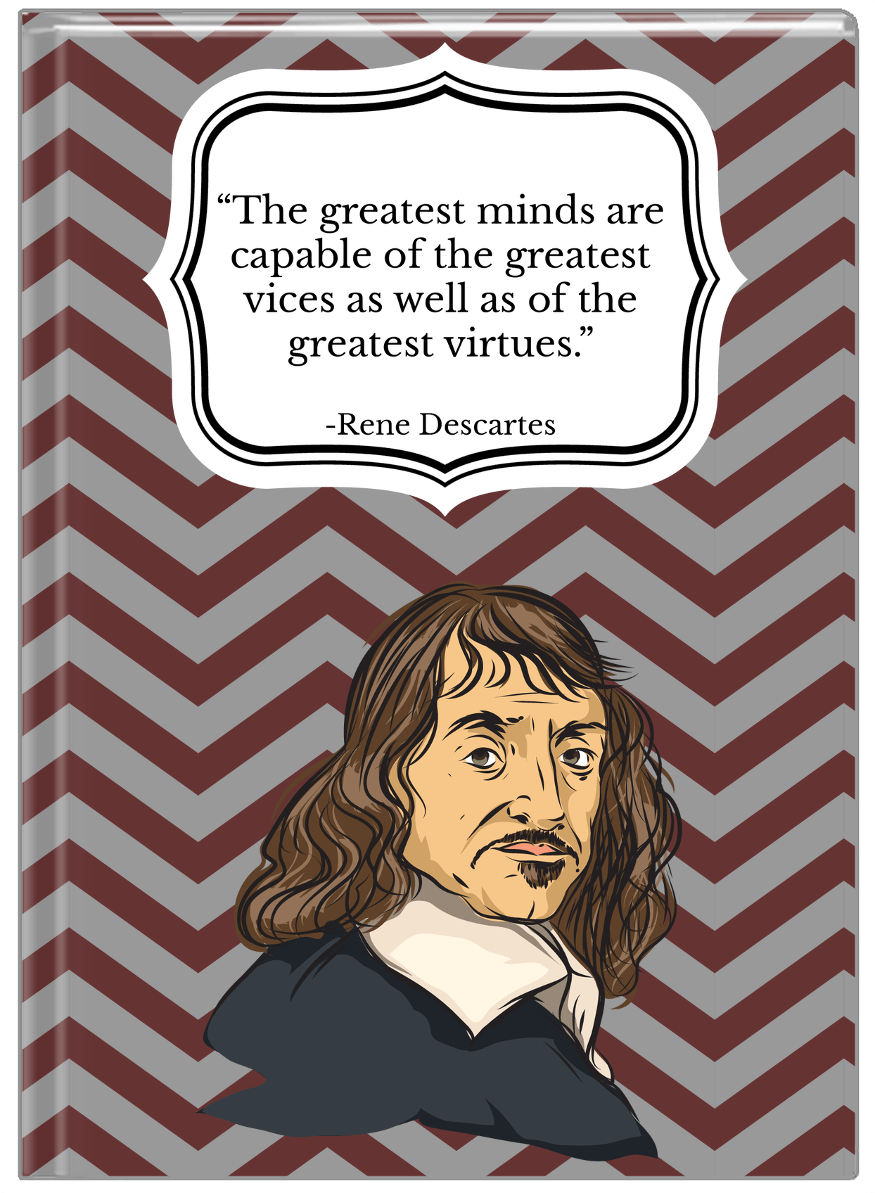 Famous Quotes Journal - Rene Descartes - Front View