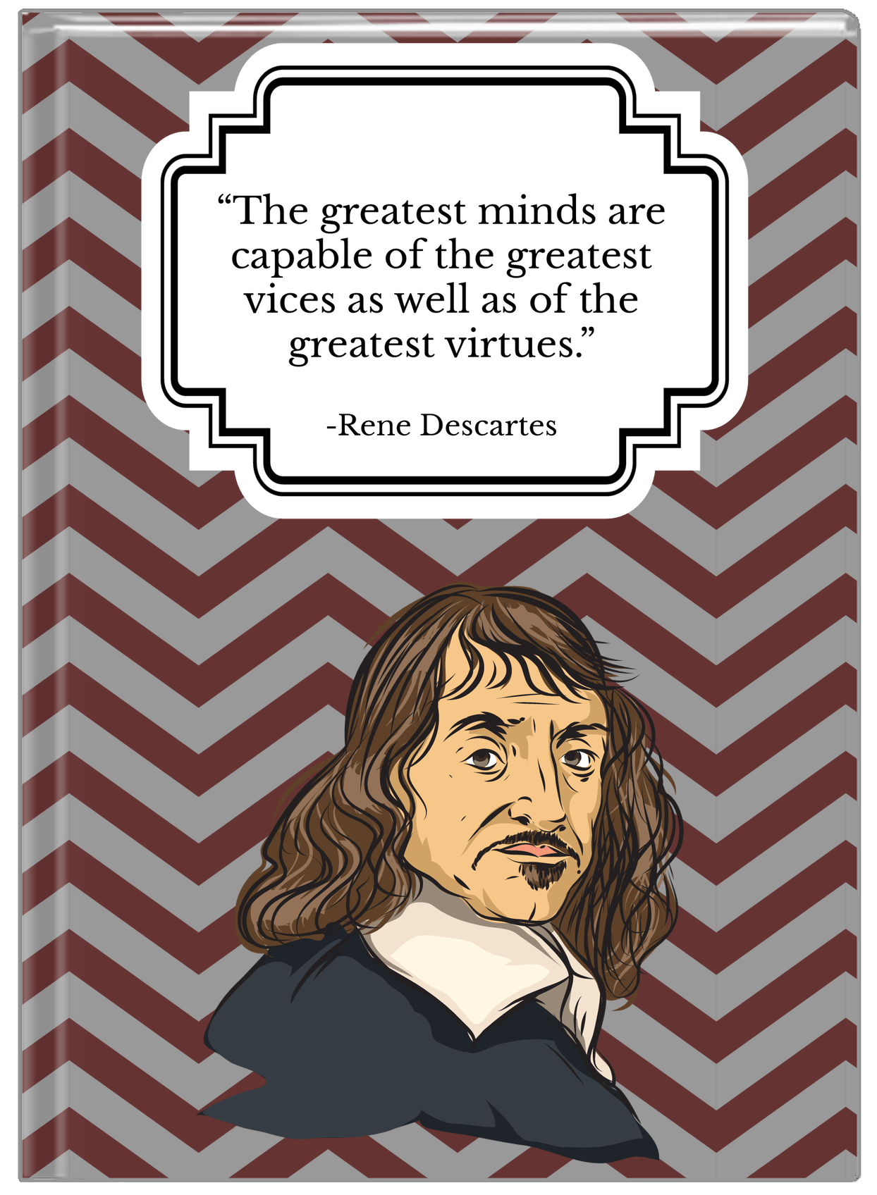 Famous Quotes Journal - Rene Descartes - Front View