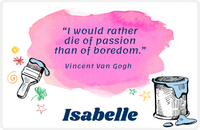 Thumbnail for Personalized Famous Quotes Placemat - Vincent Van Gogh -  View