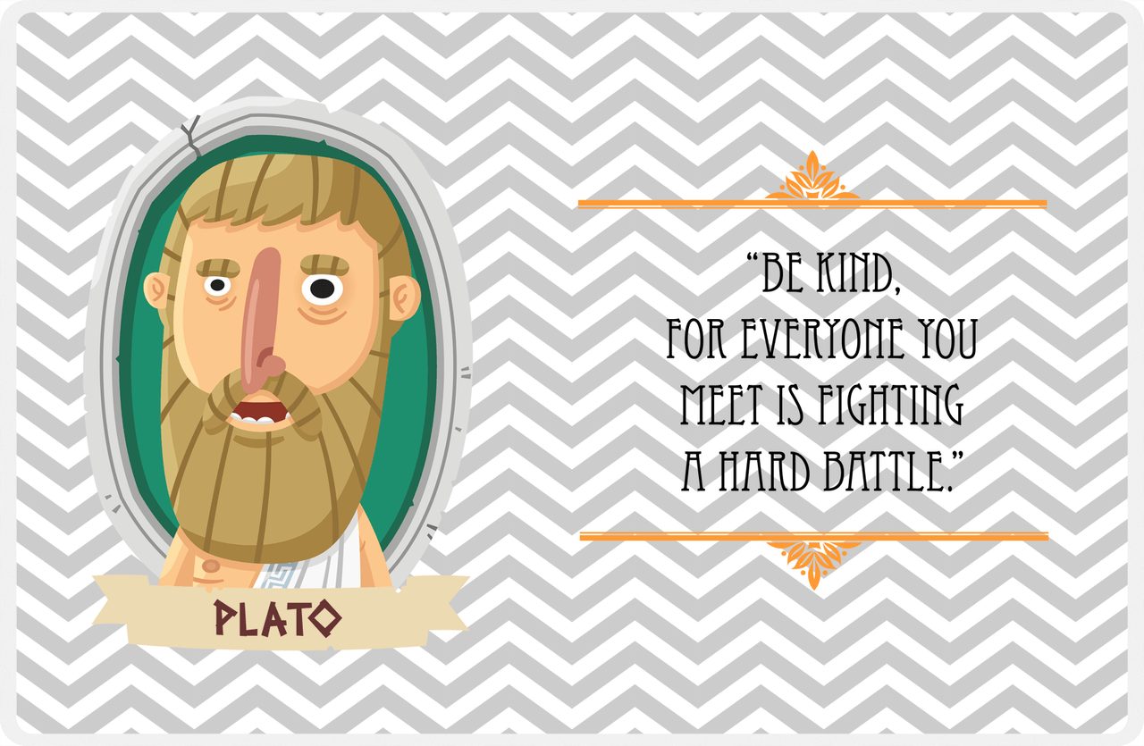 Personalized Famous Quotes Placemat - Plato -  View