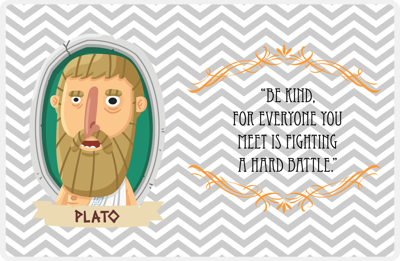 Personalized Famous Quotes Placemat - Plato -  View