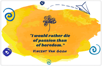 Thumbnail for Famous Quotes Placemat - Vincent Van Gogh -  View
