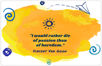 Thumbnail for Famous Quotes Placemat - Vincent Van Gogh -  View
