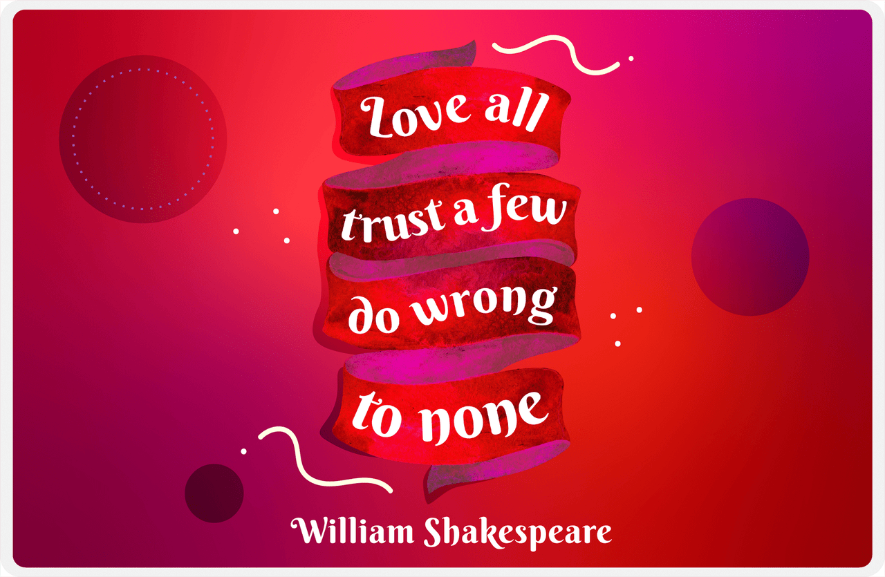 Famous Quotes Placemat - William Shakespeare -  View