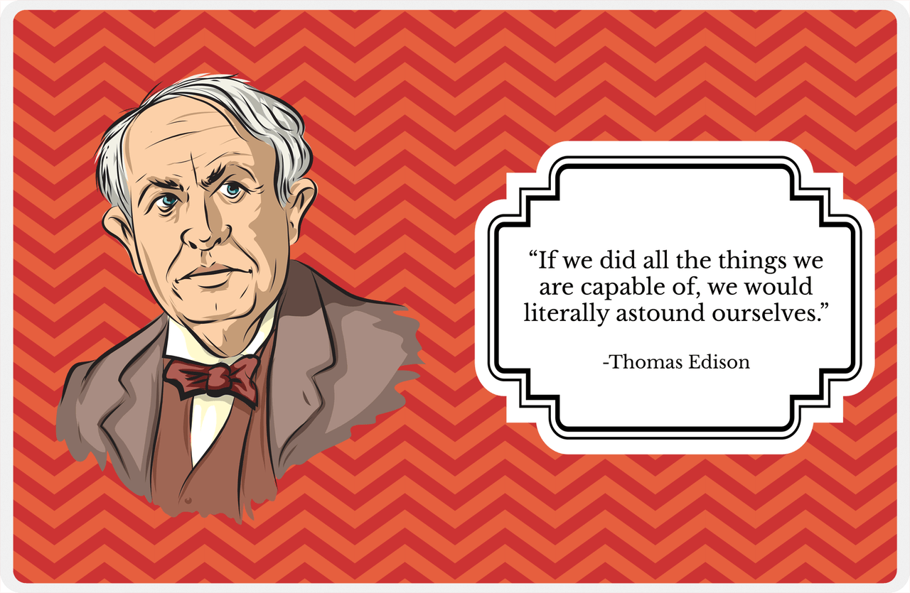 Famous Quotes Placemat - Thomas Edison -  View
