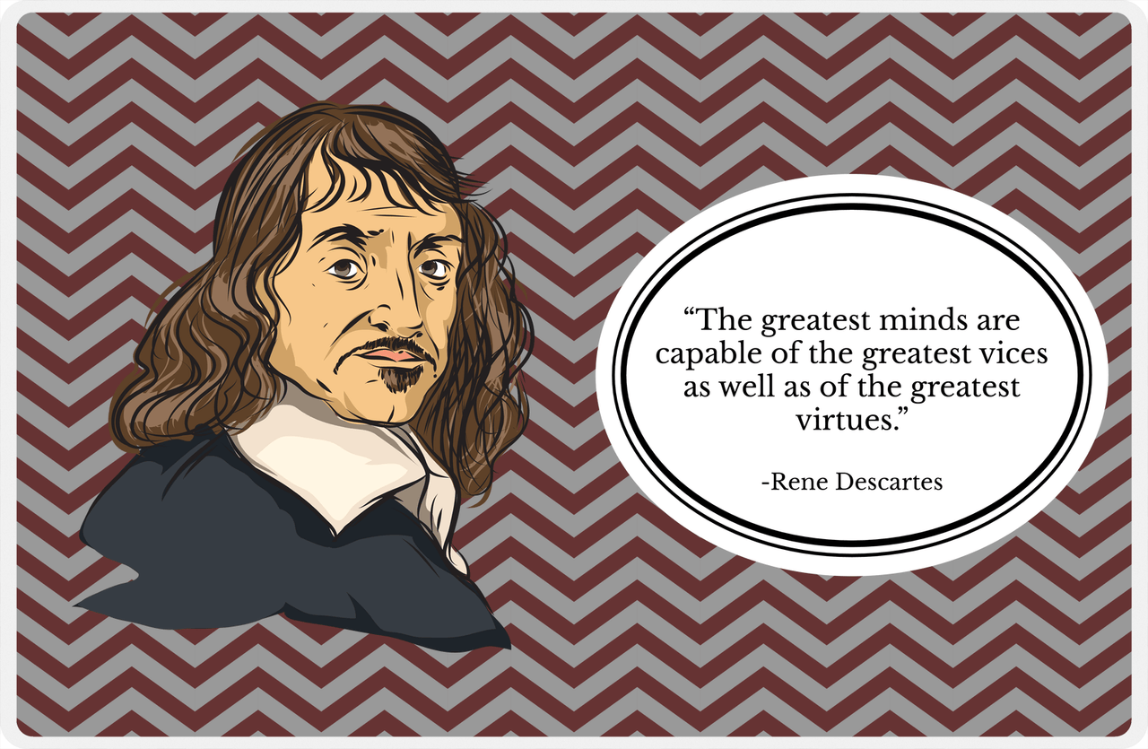Famous Quotes Placemat - Rene Descartes -  View